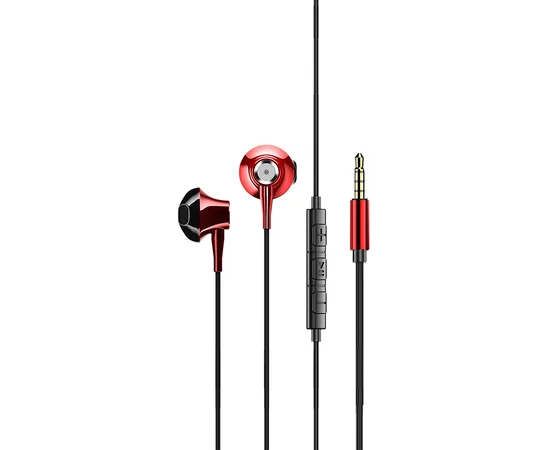 Наушники Usams EP-29 Metal 3.5mm с микрофоном Красный