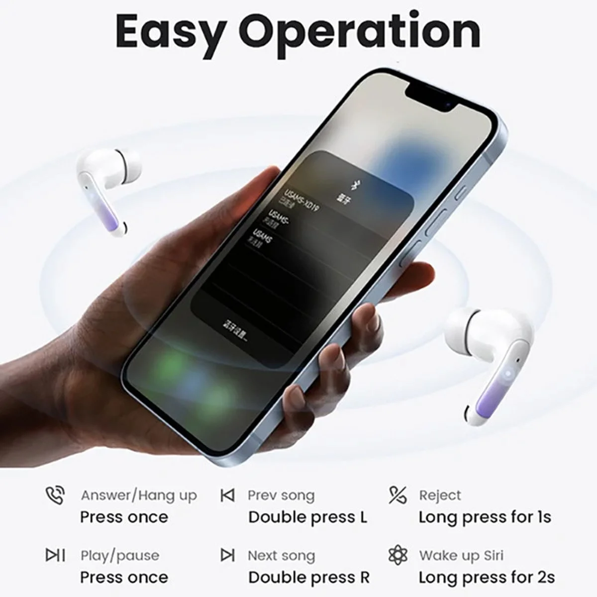 Бездротові навушники TWS Usams-XD19 X-don Series BT 5.3 Gradient Purple