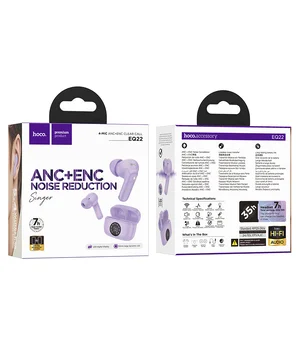 Бездротові навушники TWS Hoco EQ22 Singer ANC+ENC Taro Purple