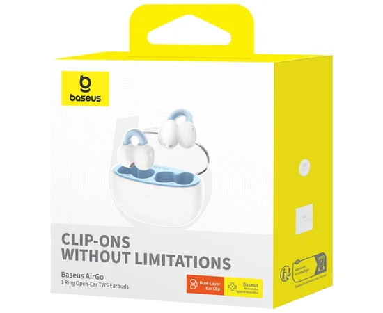 Бездротові навушники TWS Baseus AirGo 1 Ring Open-Ear (A00069201) Stellar White