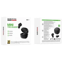 Беспроводные TWS наушники Borofone BW97 Clear Black