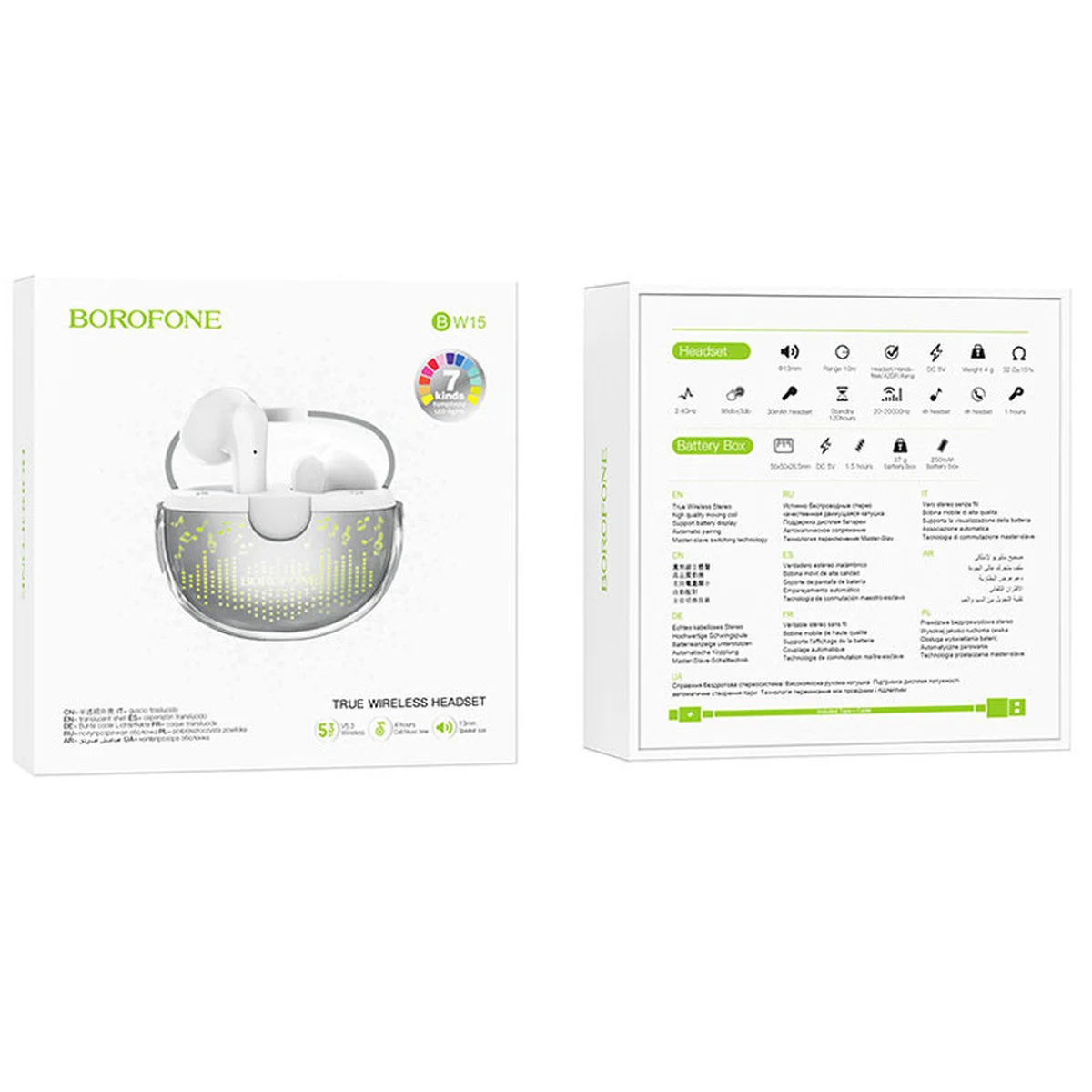 Бездротові TWS навушники BOROFONE BW15 White