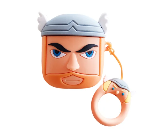 Силиконовый футляр Marvel & DC series для наушников AirPods2 + кольцо Тор/Коричневый