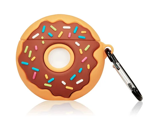 Силиконовый футляр Donut для наушников AirPods Коричневый