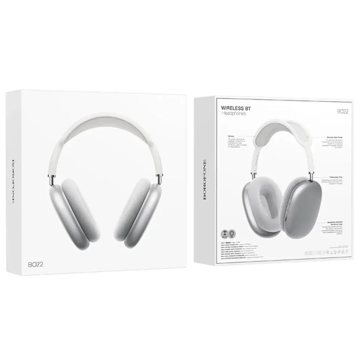 Накладные беспроводные наушники BOROFONE BO22 Elegant Silver