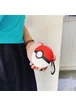 Силиконовый футляр Pokemon series для наушников AirPods Pro + кольцо Покебол/Красно-белый