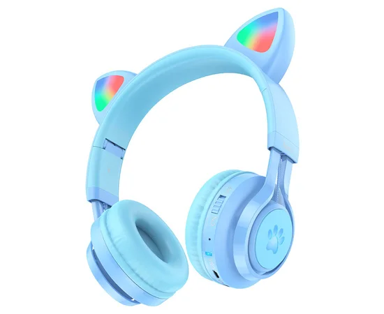 Наушники Hoco W39 Cat ear Blue