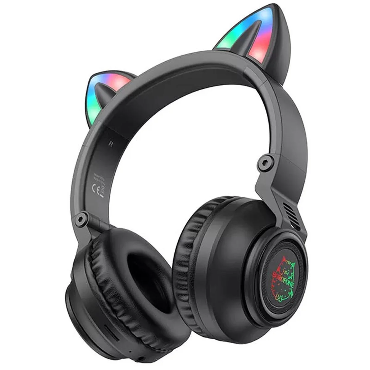 Bluetooth наушники BOROFONE BO18 Cat ear Черный