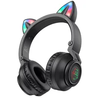 Bluetooth наушники BOROFONE BO18 Cat ear Черный