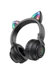 Bluetooth навушники BOROFONE BO18 Cat ear Чорний
