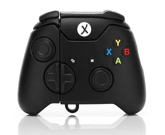 Силиконовый футляр Gamepad для наушников AirPods Черный