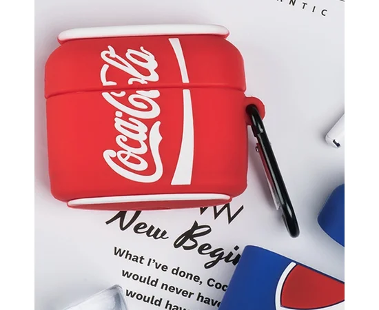 Силиконовый футляр Can для наушников AirPods Pro Кока-Кола / Красный