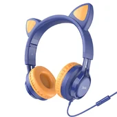 Наушники Hoco W36 Cat ear Midnight Blue