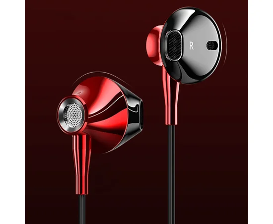 Наушники Usams EP-29 Metal 3.5mm с микрофоном Красный