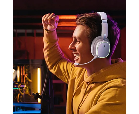 Накладные беспроводные наушники Baseus AeQur GH02 Gaming (A00050800) Moon White