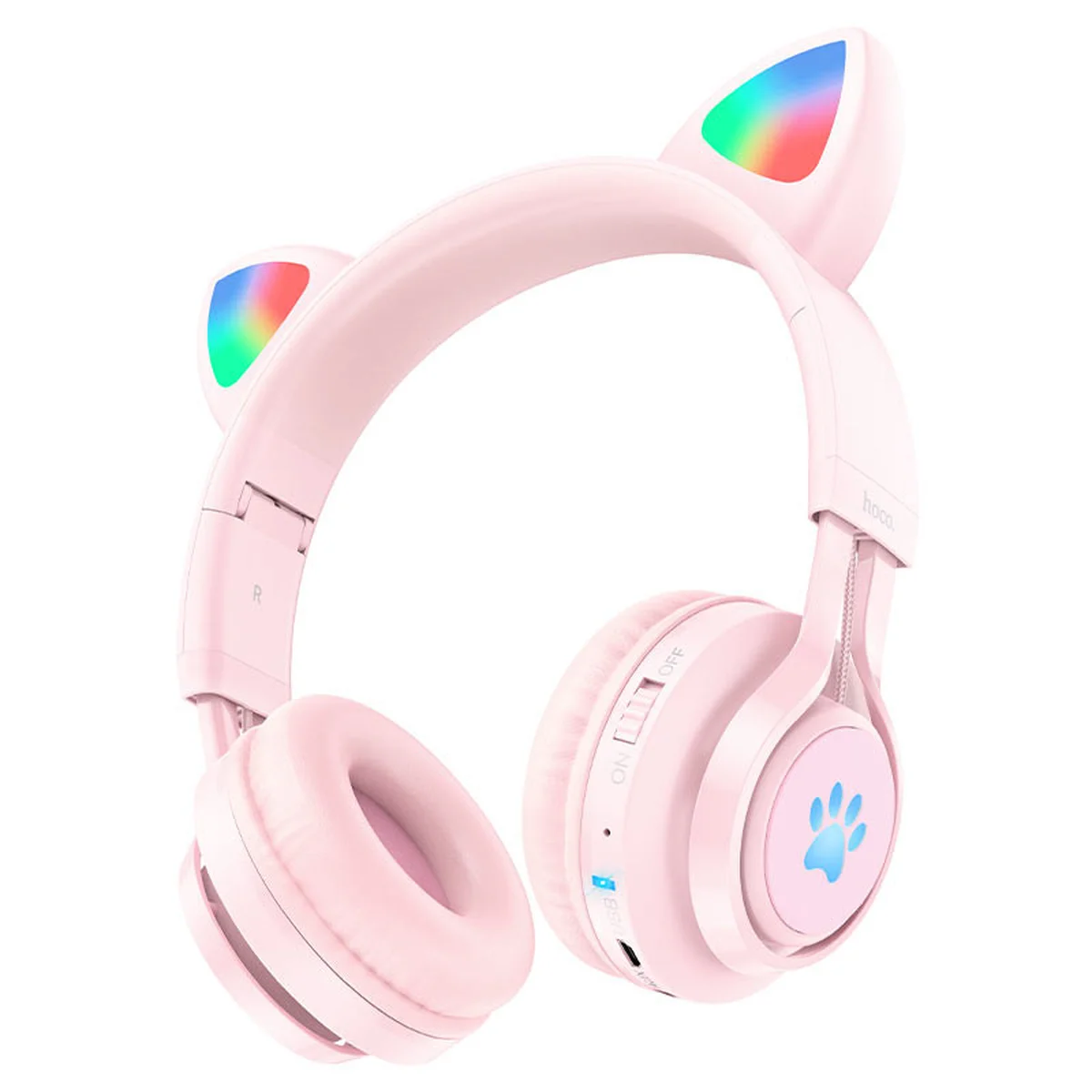 Наушники Hoco W39 Cat ear Pink