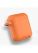 Силиконовый футляр Armor с карабином для Airpods Оранжевый