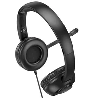 Накладные наушники Hoco W112 Pures (3.5mm/1.8m) Black