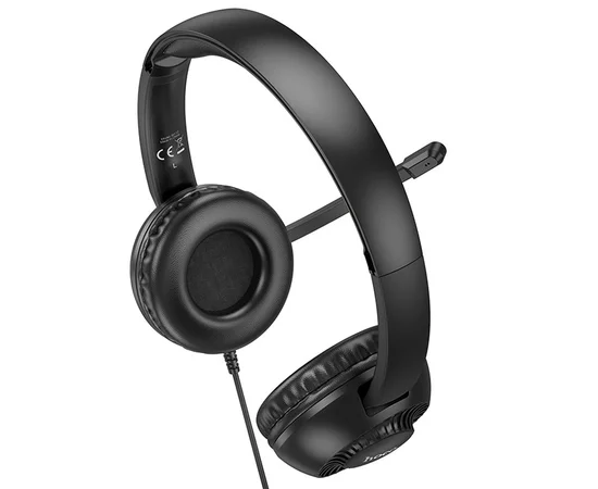 Накладні навушники Hoco W112 Pures (3.5mm/1.8m) Black