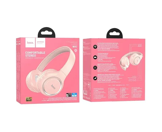 Bluetooth наушники Hoco W41 Charm Pink
