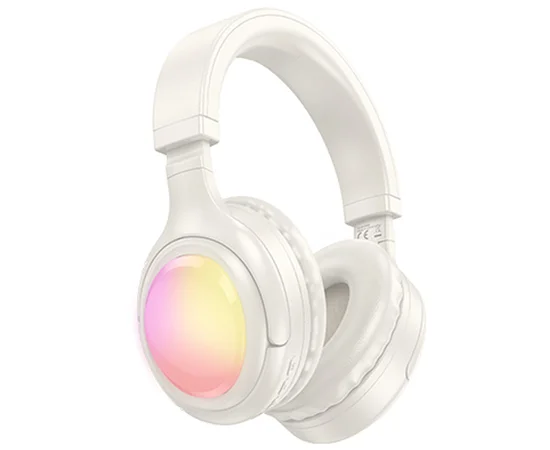 Накладные беспроводные наушники Hoco W48 Focus Milky White