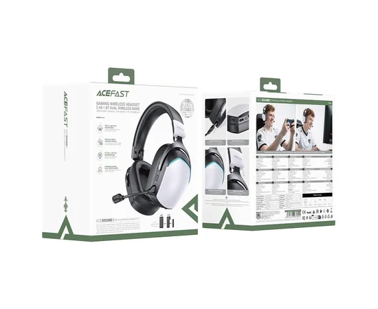 Накладные беспроводные наушники Acefast H11 Gaming White