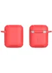 Силиконовый футляр Armor с карабином для Airpods Красный