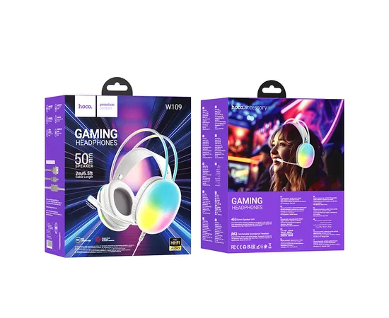 Накладні навушники Hoco W109 Rich gaming White