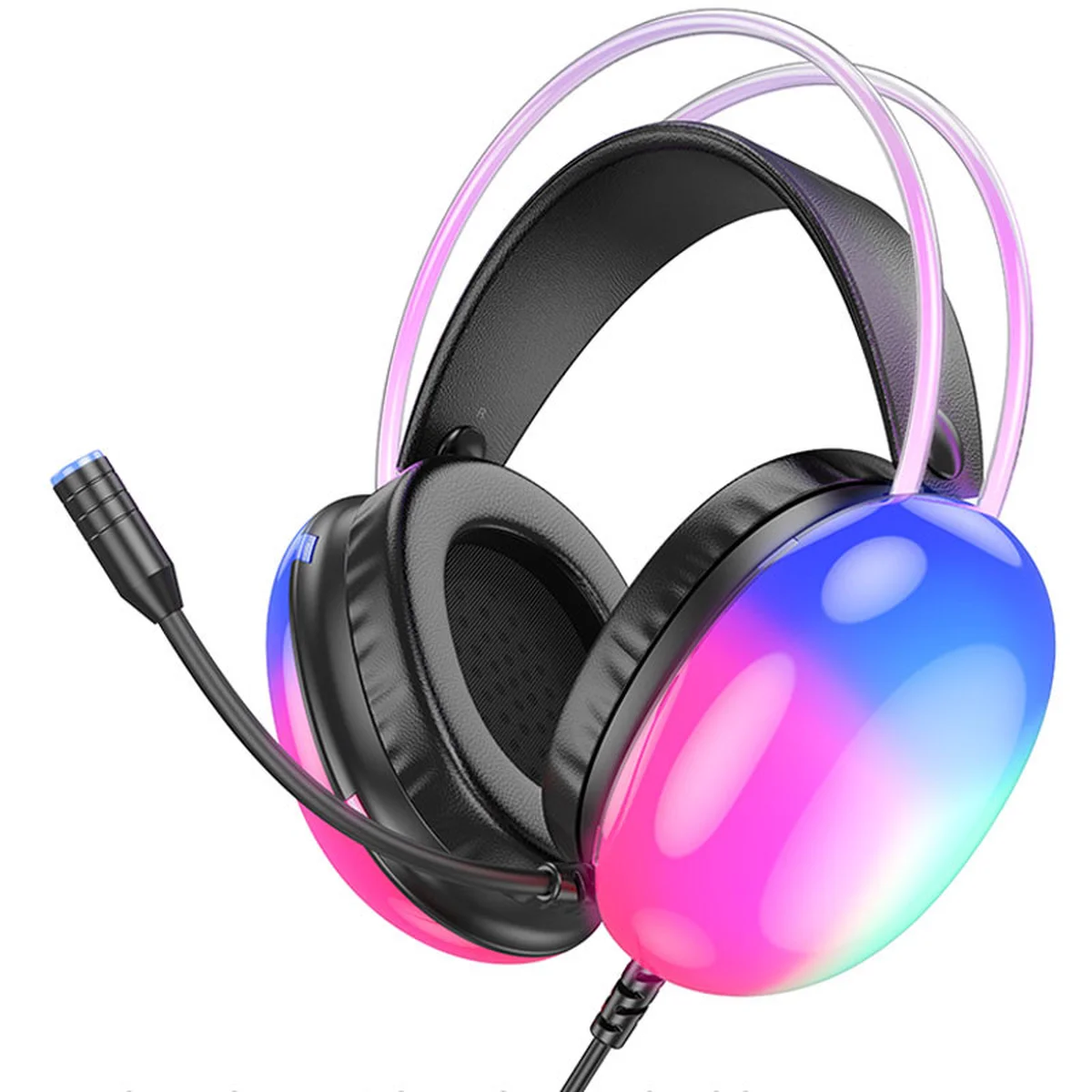 Накладные наушники Hoco W109 Plus Rich USB7.1 channel gaming Black