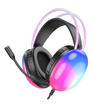 Накладні навушники Hoco W109 Plus Rich USB7.1 channel gaming Black