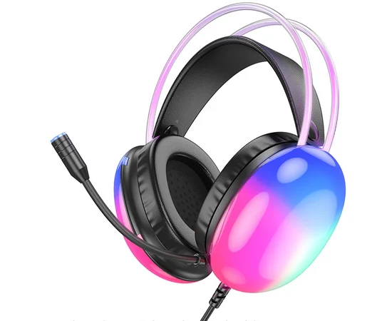 Накладні навушники Hoco W109 Plus Rich USB7.1 channel gaming Black