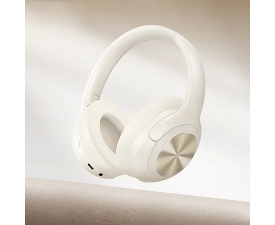 Накладные беспроводные наушники Hoco W54 Young ANC Milky White