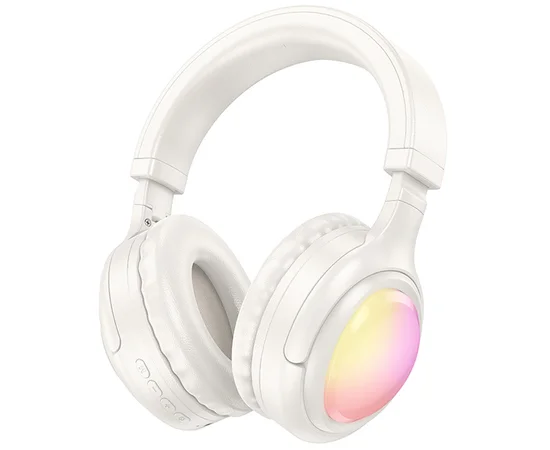 Накладные беспроводные наушники Hoco W48 Focus Milky White