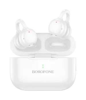 Беспроводные TWS наушники Borofone BW95 Cancion clip-on White