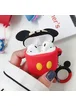 Силиконовый футляр Disney series для наушников AirPods2 + кольцо Микки Маус - красный