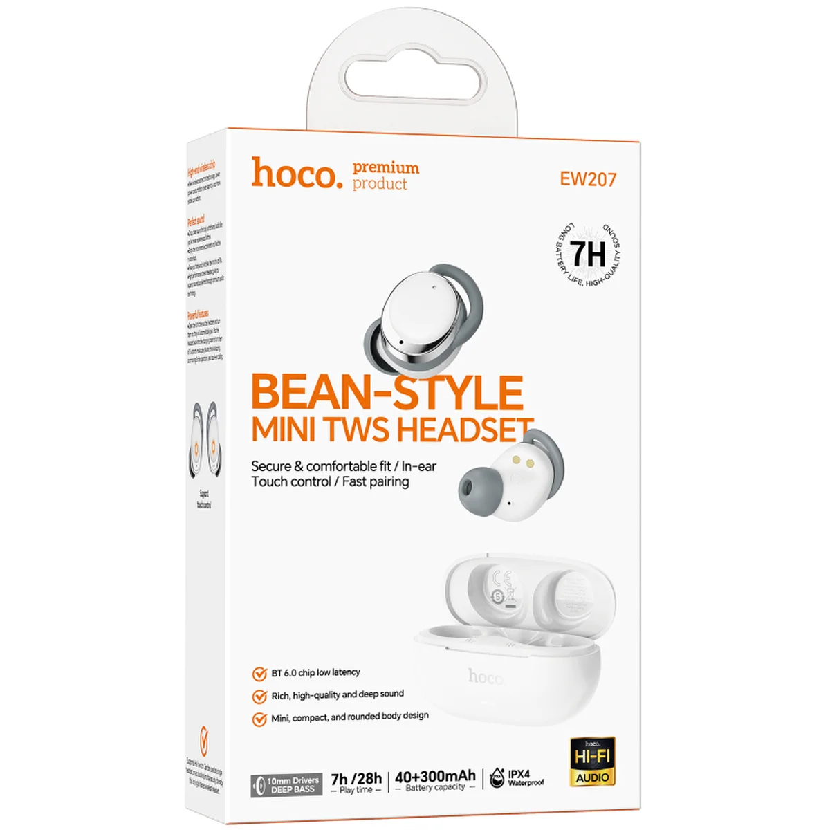 Беспроводные TWS наушники Hoco EW207 Sound White