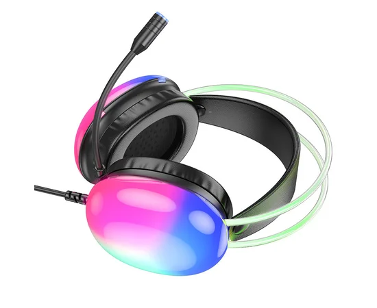 Накладні навушники Hoco W109 Plus Rich USB7.1 channel gaming Black