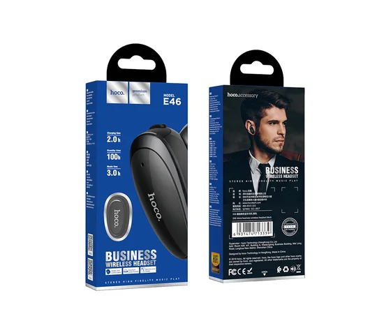 Bluetooth моно-гарнитура HOCO E46 Черный