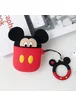 Силиконовый футляр Disney series для наушников AirPods2 + кольцо Микки Маус - красный