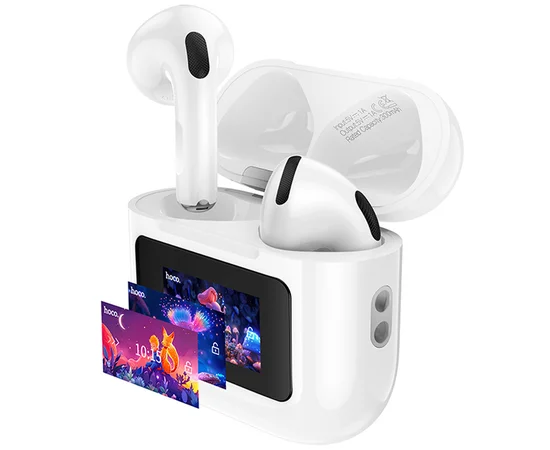 Беспроводные TWS наушники Hoco EW73 Randy with Touch Screen White