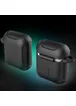 Силиконовый футляр Armor с карабином для Airpods Черный