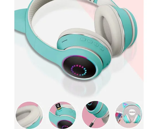 Bluetooth наушники Tucci K26 Голубой / Белый