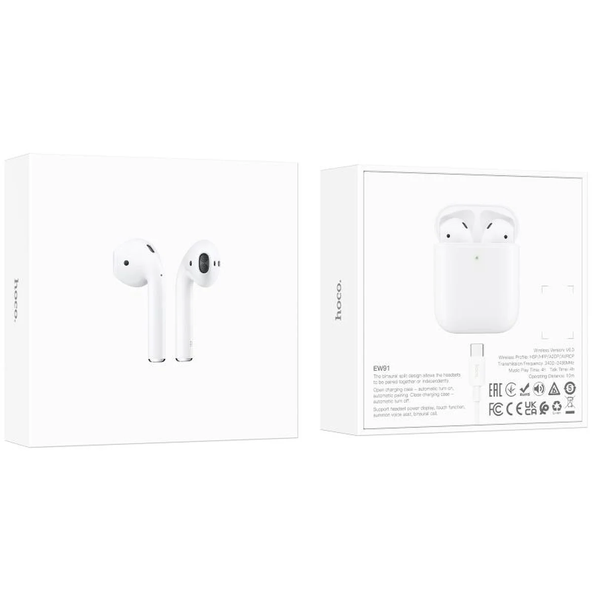 Бездротові TWS навушники Hoco EW91 White