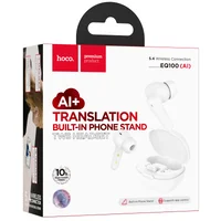 Беспроводные TWS наушники Hoco EQ100 Intelligent AI translation (App) White