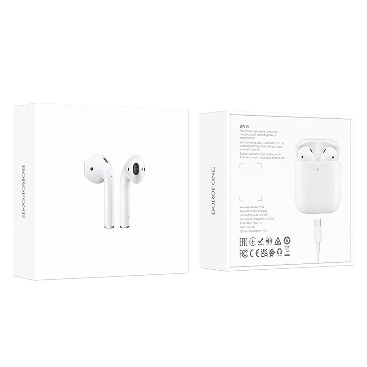 Беспроводные TWS наушники BOROFONE BW79 White