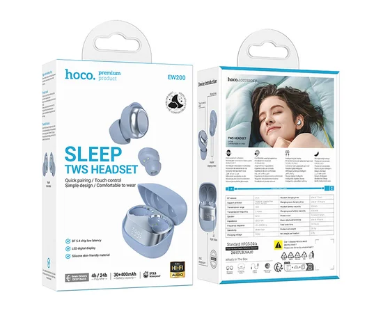 Бездротові TWS навушники Hoco EW200 Elegant Blue