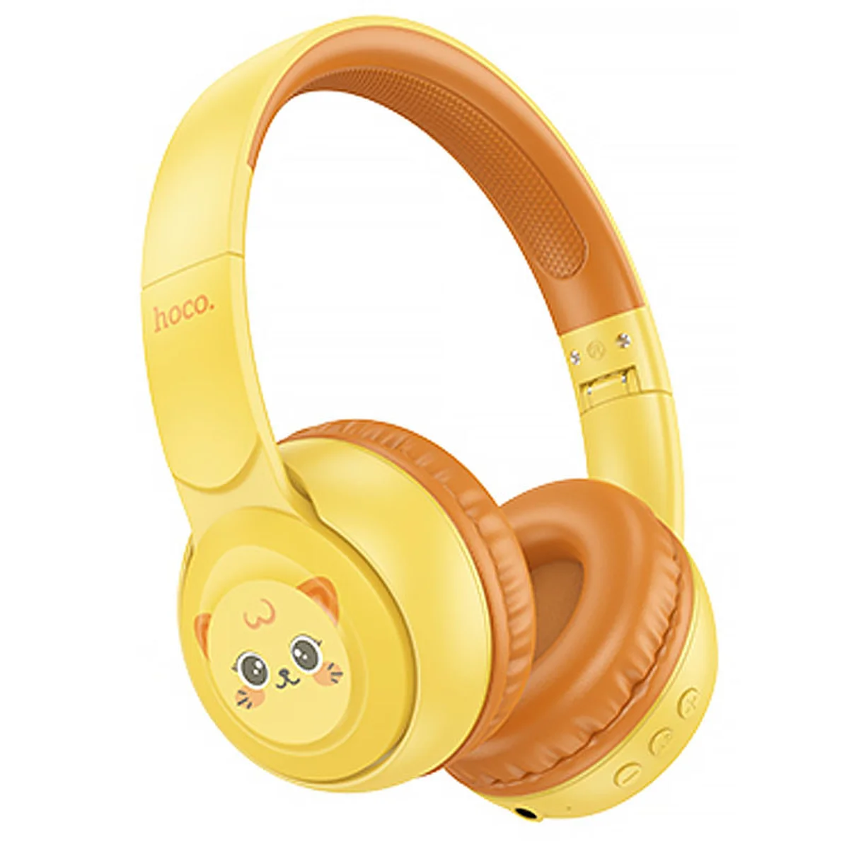 Накладные беспроводные наушники Hoco W60 Rhyme for children Sun yellow