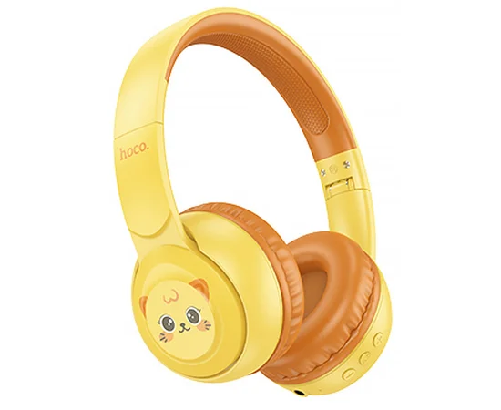 Накладные беспроводные наушники Hoco W60 Rhyme for children Sun yellow
