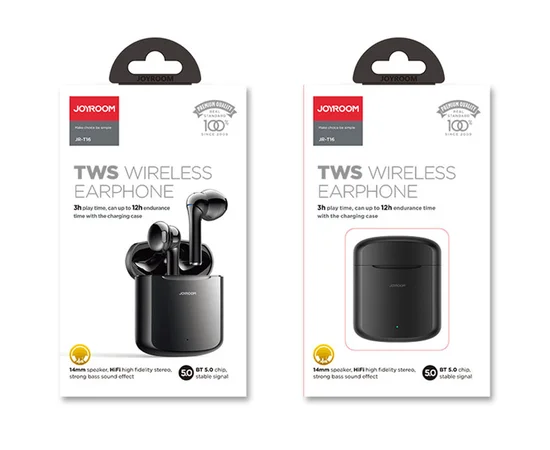 Беспроводные TWS наушники Joyroom JR-T16 Черный