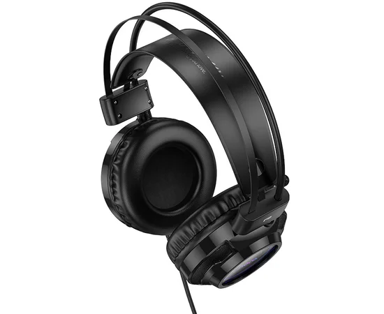Накладные наушники Hoco W110 Resource (USB+3.5mm/2m) Black